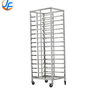 China RK Bakeware China-16 Storage Aluminum Bakery Tray Trolley/ Stainless Steel Baking Rack Baking Tray Rack Trolley for sale