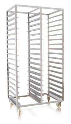 China Sliver 900x620x1780mm Double Row Stainless Steel Trolly for sale