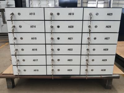 China 0.7mm Steel Plate 400mm width Bank Safe Deposit Box , Safe Custody Box Lockable for sale