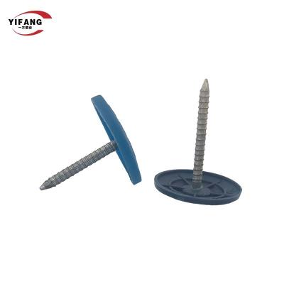 China Easy To Install Button Cap Roofing Nails , Plastic Cap Felting Nails ISO Standard for sale