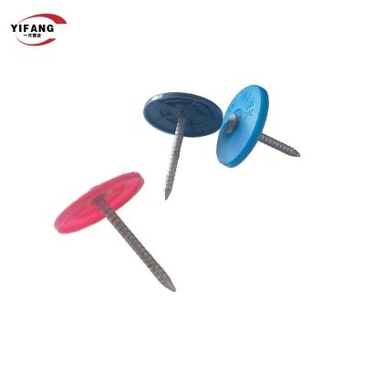 China Multi Colored Small Plastic Cap Nails Customized Length Corrosion Resistance for sale