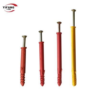 China High Performance PE PP Plastic Expansion Anchor With Plastic Core Steel Nail wall anchor for sale