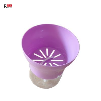 China Blue Purple Plastic Flower Pots Cyclic Water Absorption OEM / ODM Available for sale