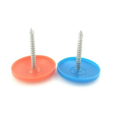 China Smooth Shank 23mm Diameter Plastic Cap Nails For Roofing for sale