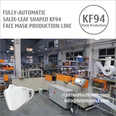 China Fully-automatic Korean Salix-Leaf KF94 Mask Machine Production Line for sale