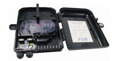 China 16 Outputs Wall Mount Fiber Distribution Box , Optical Distribution Box PC ABS for sale