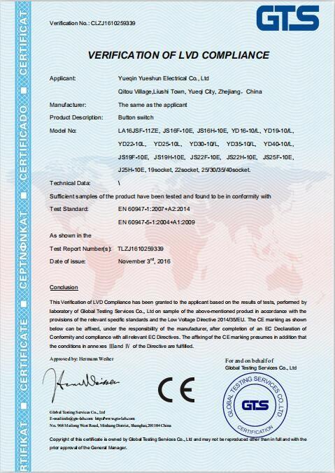  - Yueqing Yueshun Electric Co., Ltd.
