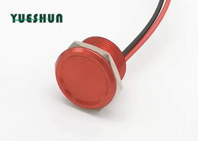 China No Lamp Piezo Touch Switch , 19mm Push Button Switch Aluminum Body Red Shell for sale