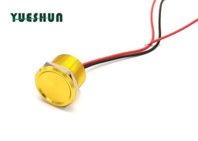 China 22mm Yellow Piezo Touch Switch Flat Operator 1NO Momentary With Fly Cable for sale