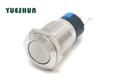 China RoHS Silver Alloy 16mm Momentary Push Button Switch With Screw Termlmal for sale