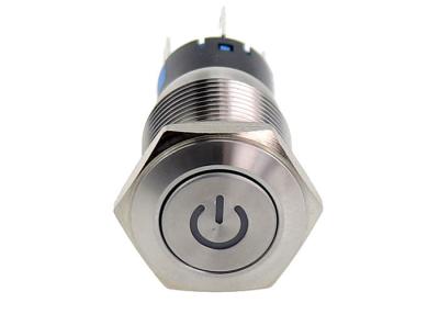 China Flat Head Momentary Pushbutton Switch 2A 36V DC Anti Vandal for sale