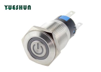 China Waterproof Anti Vandal Push Button Switch , 16mm Illuminated Pushbutton Switch for sale