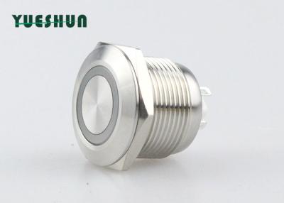 China Ring LED 12 Volt Push Button Starter Switch 19mm Mounting Hole Easy Installation for sale