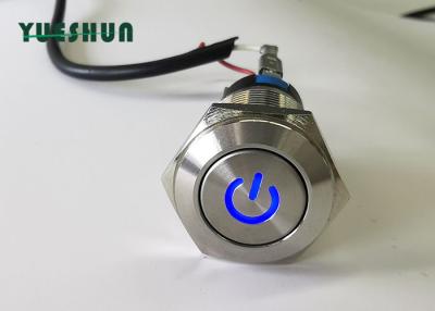 China Stainless Steel Push Button Switch LED Illuminated Power Type Long Service Life for sale