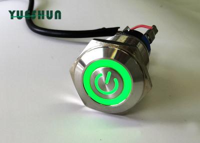 China Self Locking LED Metal Push Button Momentary Power Switch Good Press Performance for sale