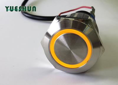 China Miniature Illuminated Push Button Switch 19mm Latching Momentary Moistureproof for sale