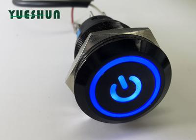 China Angle Eye Illuminated Push Button Light Switch 19mm Waterproof OEM ODM Available for sale