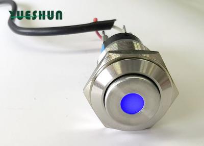 China 16mm Dot Type Push Button Switch LED Illuminated , LED Latching Push Button Switch for sale