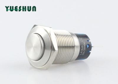 China 16mm High Head Metal Push Button Switch , Self Locking Push Button Switch NO NC for sale