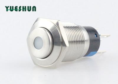 China Dot Type LED Metal Push Button Switch , 5 Pin Push Button Switch Light Weight for sale
