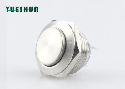 Chine Commutateur de bouton poussoir en métal d'IP65 19mm, tête élevée momentanée micro de commutateur de bouton poussoir à vendre