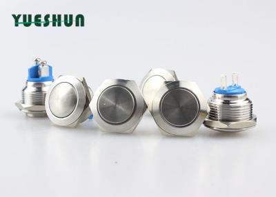 China NC NO Momentary Push Button Switch Doorbell Self Reset Silver Alloy Contact Material for sale