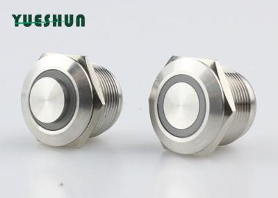 China RoHS 12mm Silver Alloy Automotive  Momentary Push Button Switch for sale
