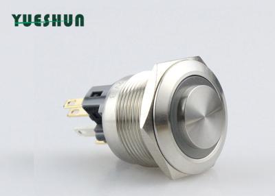 China High Head Metal Push Button Switch Momentary Ring LED Illuminated 22mm for sale