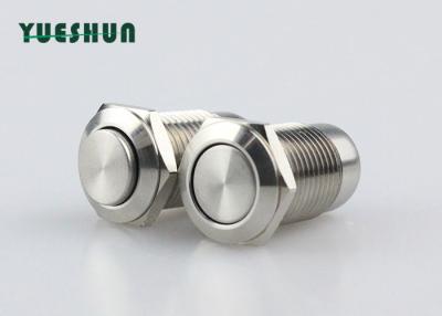 China Mini Latching Push Button Switch , 12mm Latching Switch Normal Open Pin Terminal for sale