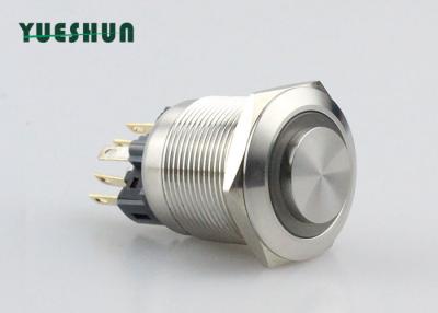 China Ring Type LED Latching Push Button Switch , 25mm / 22mm Push Button Switch for sale