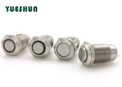 China 12mm LED Illuminated Push Button Stainless Steel With CE RoHS Certication for sale