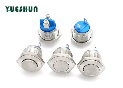 China Stainless Steel Momentary Normally Open Push Button Switch Screw / Pin Terminal for sale