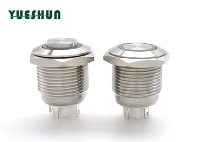 China 12V 24V Stainless Steel Push Button Switch , 16mm Push Button Reset Switch for sale