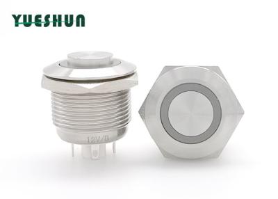 China interruptor de tecla de aço inoxidável de 19mm, interruptor de tecla momentâneo redondo à venda