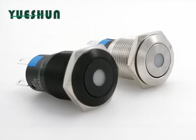 China Blue Purple LED 16mm Push Button Switch Momentary Latching For Circuit Control for sale
