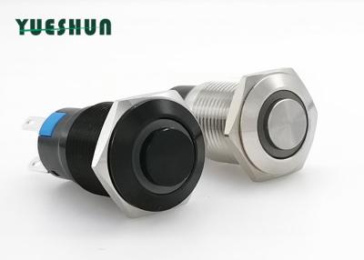 China Black Oxidized Aluminum 16mm Push Button Switch , Self Locking Push Button Switch for sale