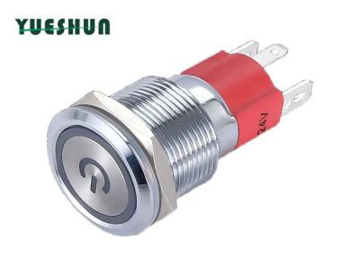 China 19mm Power Logo Illuminated IP67 10 Amp Push Button Switch for sale