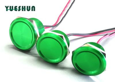China Aluminum Green 100mA 16mm Momentary Piezo Touch Switch for sale