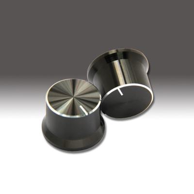 China Amplifier Aluminum Knobs with Plastic core,Gold/Chrome/Black Finish. Rohs for sale