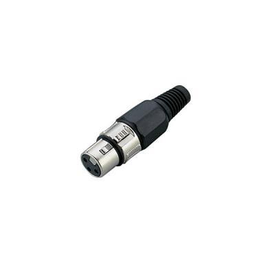 China XLR Connector,3 Pins with Nickel Contacts.Rohs. MS-A025N-3P for sale