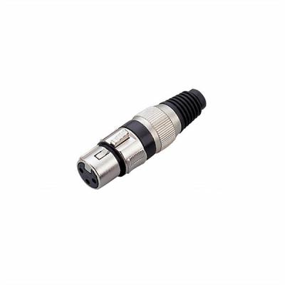 China XLR Connector,3 Pins with Nickel Contacts.Rohs. MS-A027N-3P for sale