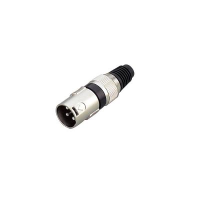 China XLR Connector,3 Pins with Nickel Contacts.Rohs. MS-A028N-3P for sale