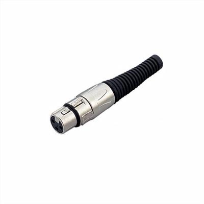 China XLR Connector,3 Pins with Nickel Contacts.Rohs. MS-A032N-3P for sale