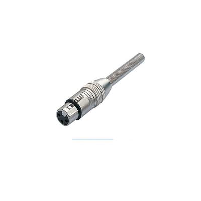 China XLR Connector,3 Pins with Nickel Contacts.Rohs. MS-A042N-3P for sale