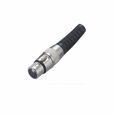 China XLR Connector,3 Pins with Nickel Contacts.Rohs. MS-A055N-3P for sale