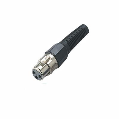 China XLR Connector,3 Pins with Nickel Contacts.Rohs. MS-A058N-3P for sale