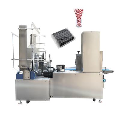 China Fruit Juice Straw Packaging Machine Automatic Counting And Packing for sale