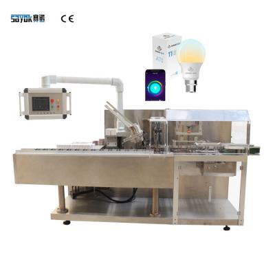 China Easy Operation Horizontal Automatic Cartoning Machine For LED Bulbs Lights for sale