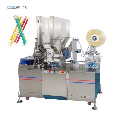 China Single Bulk Disposable Plastic Straw Packaging Machine Automatic  50HZ 220V for sale