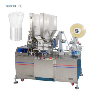 China PLC Control 1.5KW Automatic Drinking Straw Packing Machine Bag Type for sale